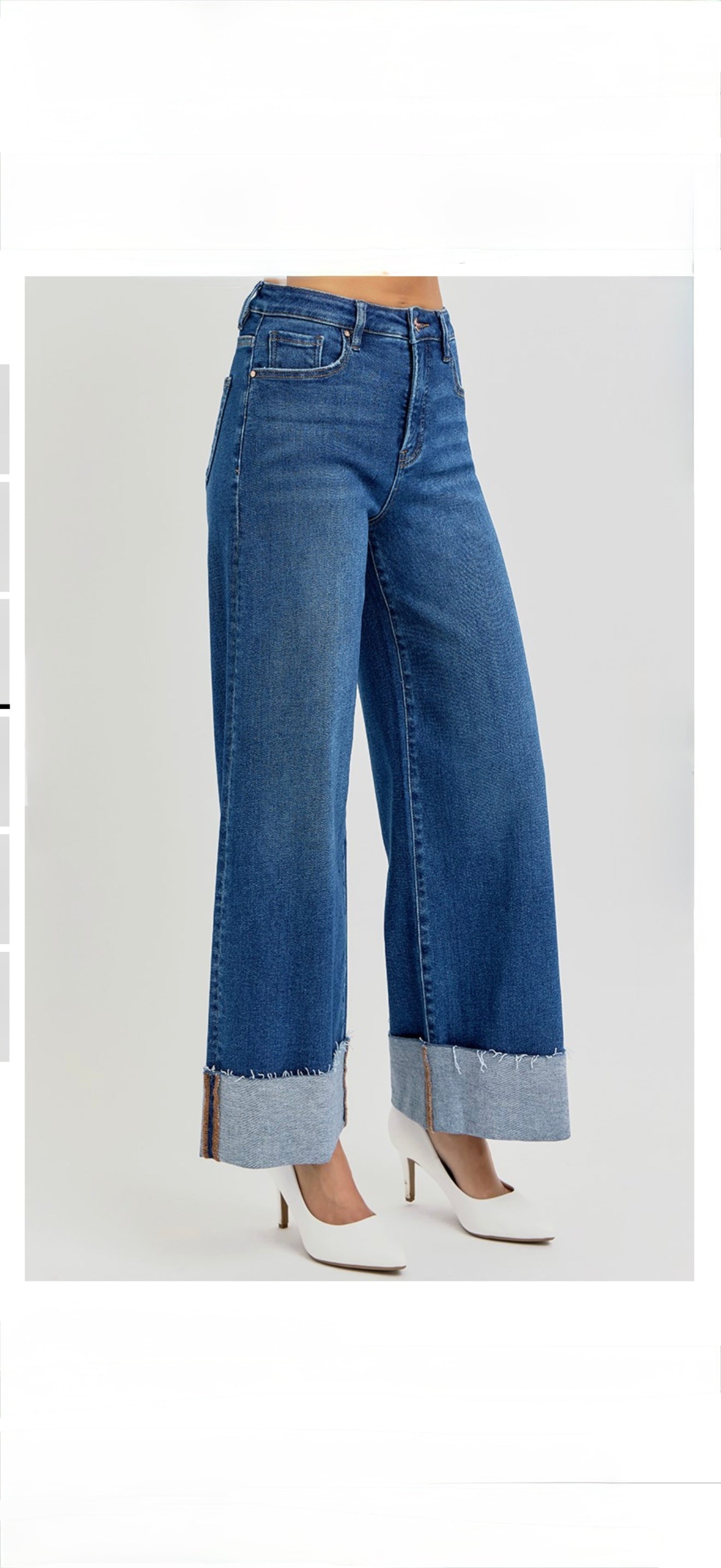 Wide Cuffed Jeans