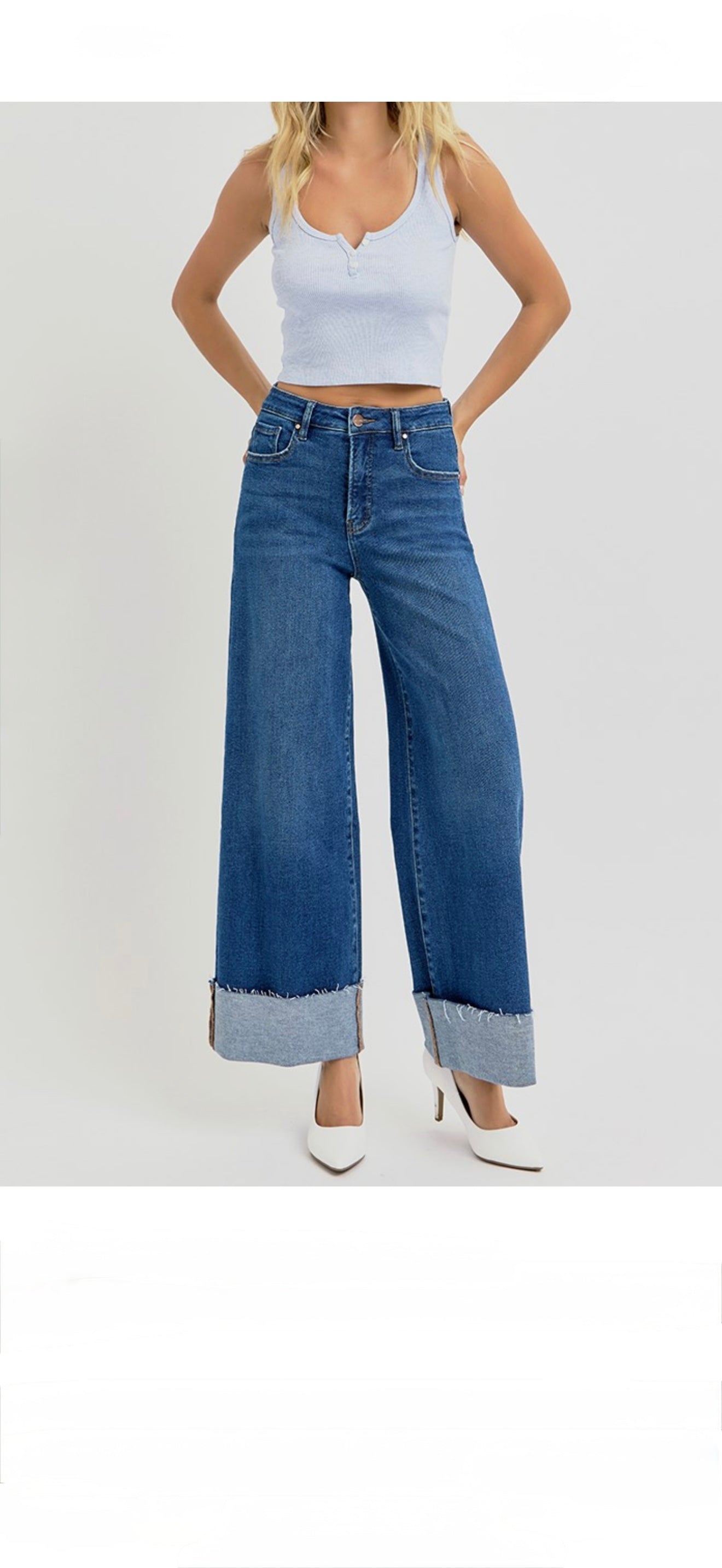 Wide Cuffed Jeans