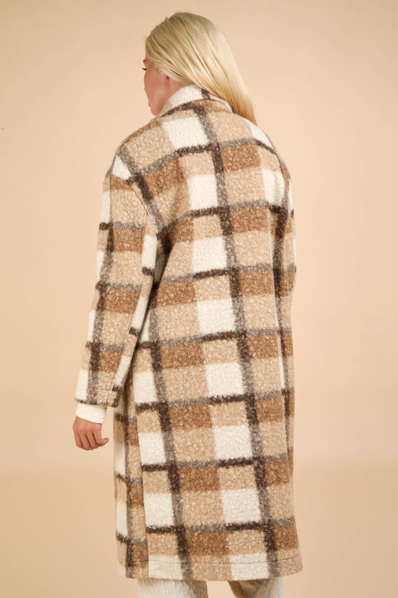 Oversized Plaid Coat