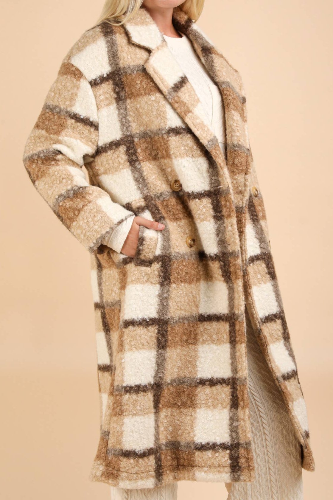 Oversized Plaid Coat